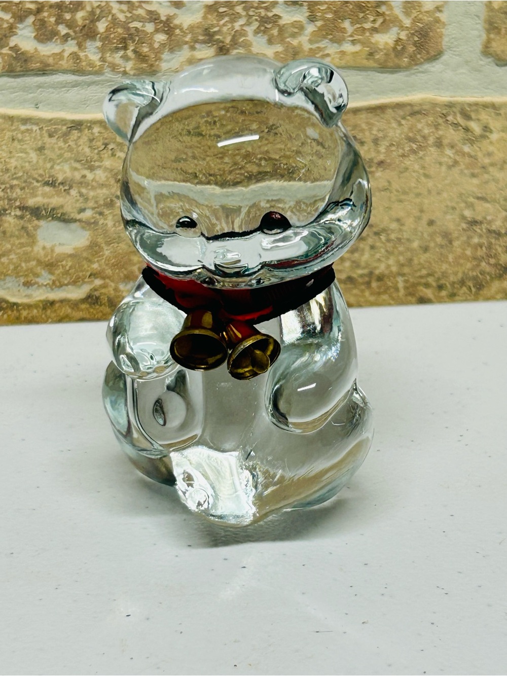 Fenton Glass Bear Christmas
